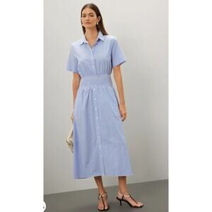 Thakoon x RTR Striped Smock Waist Dress Size 8